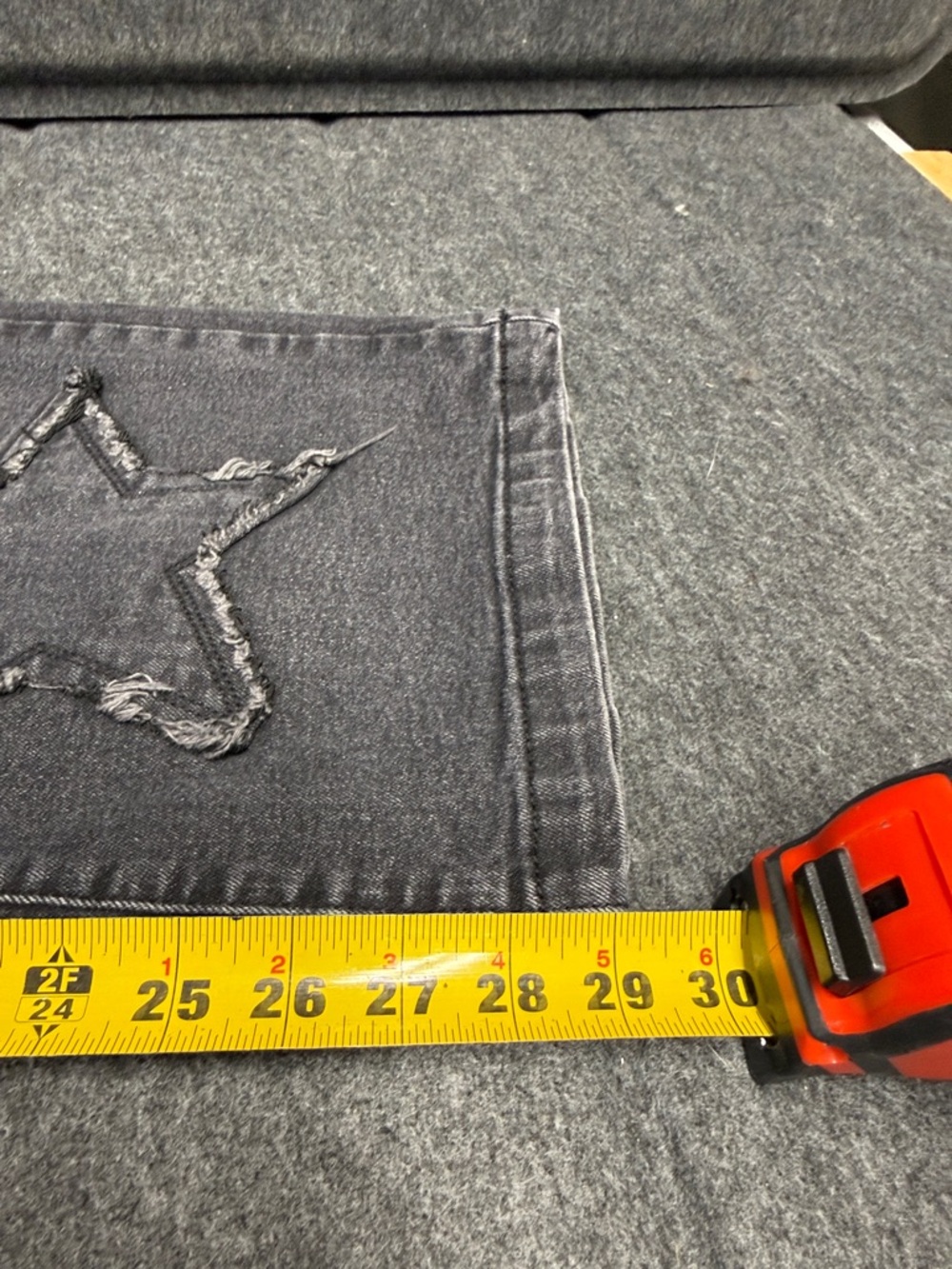Hot Topic Black Wide-Leg Jeans with Star Appliqués - Picture 5 of 8
